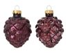 Decoris Dennenappel glas d5h7 cm d.mv 6st kerst