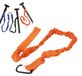 Kayak Paddle Leash Élastique Nylon Enroulé pour Canoë Bateau Planche de Surf Canne à Pêche Orange