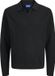 JACK&JONES JORGREENE KNIT STRUCTURE LS POLO CA Herren Schwarz Baumwolle Langarm Loose Fit S