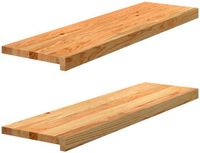 vidaXL Traptreden 2 stuks lichtbruin 90x25x2 cm massief eiken