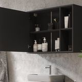 Vicco Leano Badkamerspiegelkast – 80 x 60 cm Antraciet/berg eik
