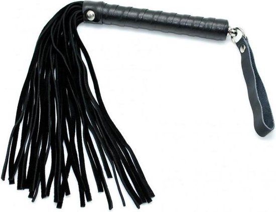 Rimba Leren Zweep Zwart 35 cm