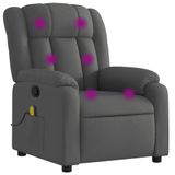 VidaXL Elektrische Massagestoel Donkergrijs Stof