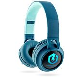 PowerLocus Buddy Draadloze On-Ear Koptelefoon voor Kinderen, Koptelefoons voor Telefoons, Tablets, PC, Lapton met Micro SD slot en 85db Limiet Gehoorbescherming (Blauw-N)