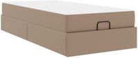 vidaXL Bedframe met matras, Cappuccino, Hout, 100x203 cm