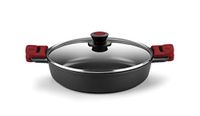 BRA Premiere A410528 Sauteerpan Rond 28 cm Zwart/Rood met Deksel