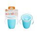 Munchkin Miracle 360 Babybekers, vrijstroom-kinderbeker voor kinderen, trainingsbeker, BPA-vrij, waterfles, 207 ml, 6 maanden, 2 stuks, blauw