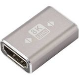 SpeaKa Professional SP-11301992 Adaptateur HDMI [1x HDMI-bus - 1x HDMI-bus] Gris Aluminium-connecteur UHD 8K @ 60 Hz, UHD 4K @ 120 Hz
