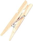 Rayher Hobby mini wasknijpers - 4,5 cm - 72 pièces - Bois - Marron clair