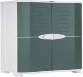 Intergard Kunststof opbergkast groen - 70x45x184cm