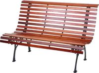 MCW 2-zits tuinbank bruin 122cm - MCW-F97