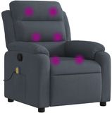 vidaXL Massagestoel verstelbaar fluweel donkergrijs