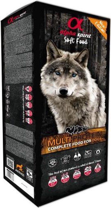 Alpha Spirit Multiproteïne Semi Vochtig | 9 KG - Graanvrij Hondenvoer