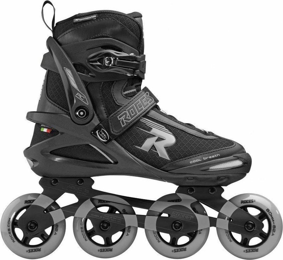 Roces Inlineskates Unisex PIC TIF 80 - Zwart/Grijs 39