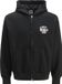 JACK & JONES JCOPRIME SWEAT ZIP HOOD CIFF LN - Garçon - Gilet - Noir - Coupe ample - Coton/Polyester