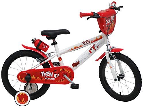 Denver 16" Teen Monster Ref. 2416 - Kinderfiets - Wit/Rood/Zwart