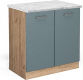 Vicco R-Line Wastafelkast – 80 cm WB Marmer Blauw-grijs