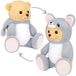 Peluche Souris - 25 cm Jouets en peluche pour Enfants - Gris