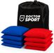 Doctor Sport Sacs de Cornhole d'Origine (8) - 4 sacs de Cornhole rouges et 4 sacs de Cornhole bleus - Haute Qualité