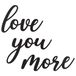 Vivegate Love You More Teken Metalen Wanddecoratie - 55 x 71 cm Zwart