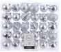 Decoris Kerstballen - 60x st - zilver - 6 en 7 cm - kunststof