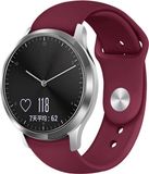 By Qubix Qubix - Sportbandje voor Garmin Venu 3s / Vivoactive 4s / Venu 2s / Vivomove 3s / Forerunner 255s / 265s - 18mm - Large - Bordeaux