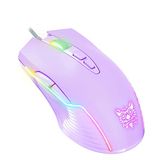 NEWSTYP Leuke RGB 6400 DPI Wired Gaming Muis Ademhaling LED Optische USB 7 Knoppen Gamer Computer Roze Muizen voor Laptop PC Desktop (paars)
