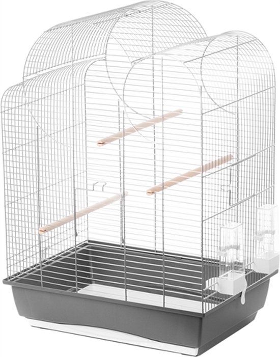 Interzoo Vogelkooi Big Eliza Zilver / Grijs - 50 x 75 cm