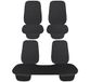 Auto Lupex Auto Accessori Autostoelhoes 3 stuks universele auto | stoelbescherming 2 voor en 1 achter | Protector Comfort Automotive binnenkussen (Silk Ice Black - 7 stuks)