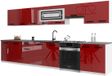 B BELINI GROUP BELINI Keukenblok ITALIA 3 - Keukenmeubel Set 320 cm Rood met Werkbladen