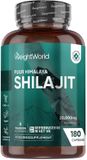 WeightWorld Shilajit capsules - 20.000 mg - 180 capsules voor 6 maanden voorraad - Puur Himalayan shilajit (40:1) extract - Vegan