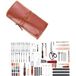Kit d'outils pour travail du cuir, 92 pièces, avec sac de rangement portable, pour gravure, perçage, couture, estampage et ponçage.