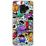 Beschermhoes Xiaomi Bedrukt siliconen hoesje compatibel met Xiaomi Redmi Note 9 Pro Graffiti 2