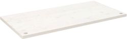 vidaXL Bureaublad 100x50x2,5 cm massief grenenhout wit
