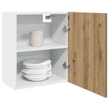 VidaXL Hangkasten 2 st lyon 50x31x60 cm bewerkt hout artisanaal eikenkleur