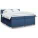 Maison Exclusive - Boxspringbed met matras, blauw, 200x200 cm, textiel