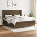 Maison Exclusive - Lit boxspring avec matelas, marron foncé, 180 x 200 cm, tissu