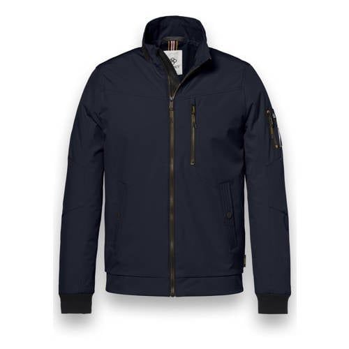 District softshell jas donkerblauw