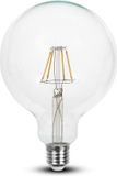 V-TAC VT-2147 LED Lamp - G125 Bol - E27 - Helder - 6W - 806 Lumen - 6400K