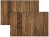 Cosy & Trendy Tafel Placemats - 8x - houten planken print - pvc - 44 x 28 cm - Onderleggers - Tafel dekken