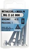 Deltafix M.schroef moer pk m6x60mm 4st