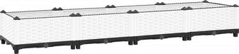 vidaXL Verhoogde Plantenbak - 160x40x23 cm - Polypropeen - Wit