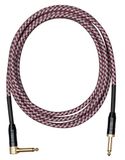 Cascha Professional Line Gitaarkabel, Angled, Tweed Red, 6 m