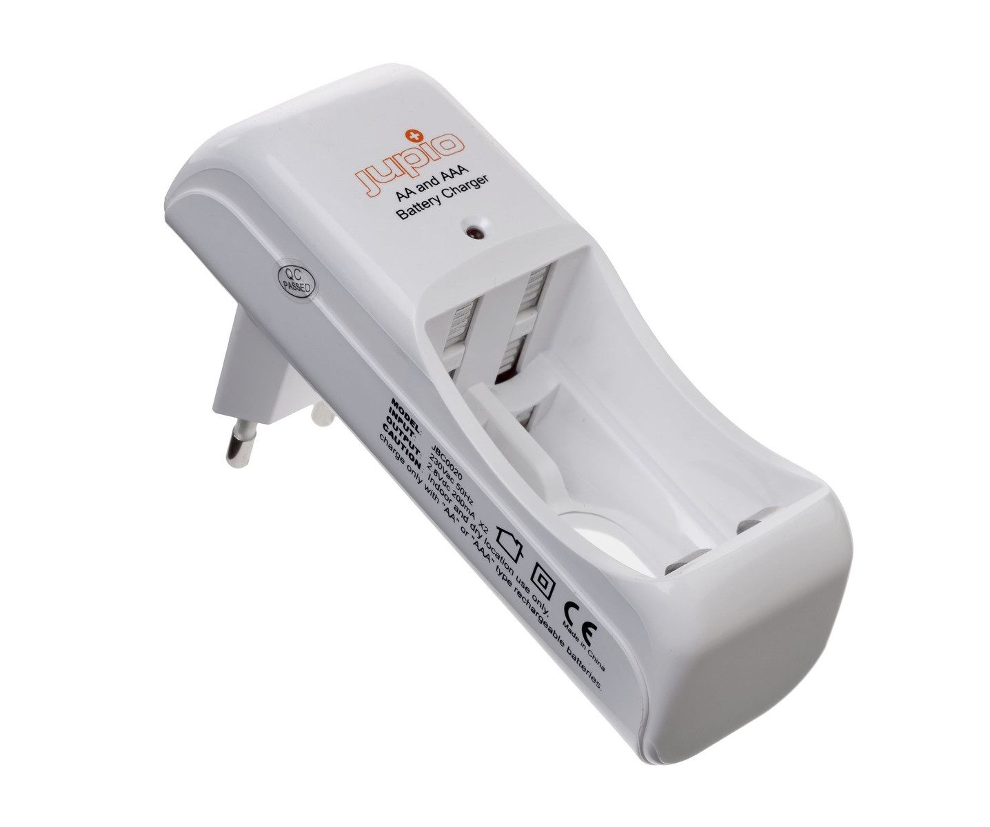 Jupio JBC0020 Batterij-oplader - Wit - Voor AA/AAA Batterijen