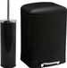 MSV Badkamer accessoires set - zwart - metaal - pedaalemmer 6L en toiletborstel in houder