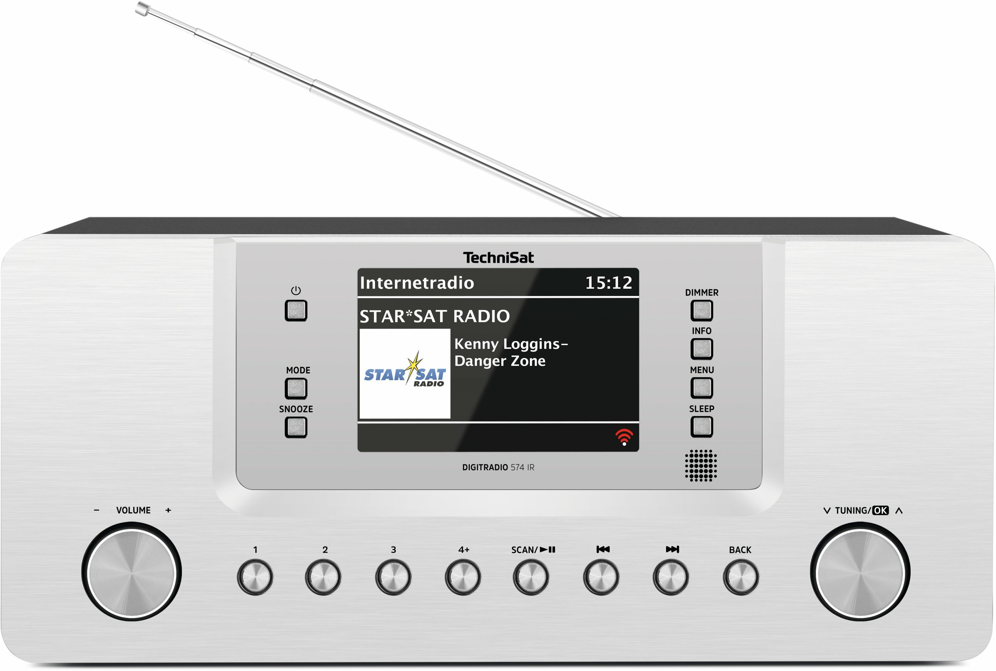 TechniSat DIGITRADIO 574 IR - Internetradio met DAB+, Bluetooth en FM - Zilver