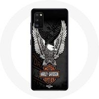 Maniacase Hoesje voor Samsung Galaxy A41 Harley Davidson adelaar logo