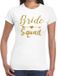 Bellatio Decorations Shoppartners Bv Vrijgezellenfeest Bride Squad Cupido goud glitter t-shirt wit dames - Vrijgezellenfeest kleding XL