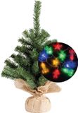 Everlands Out Of The Blue Kg Mini kerstboompje - 45 cm - incl. ruimte thema lichtsnoer 165 cm - kunststof