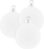 Merkloos / Sans marque Cotton Ball Lights Bv 3x Witte Cotton Balls kerstballen 6,5 cm